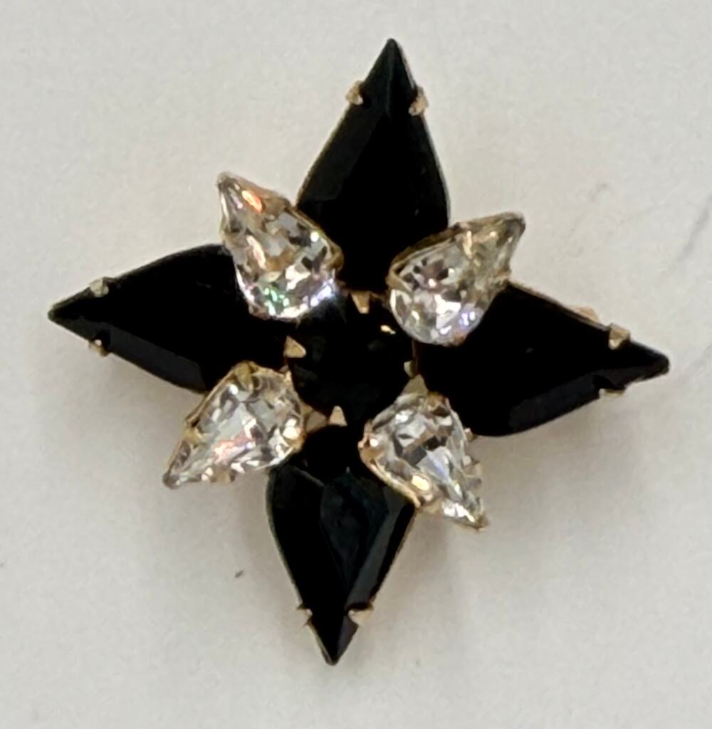 Vintage 1950s Albert Weiss Starburst Maltese Cross Brooch Pin